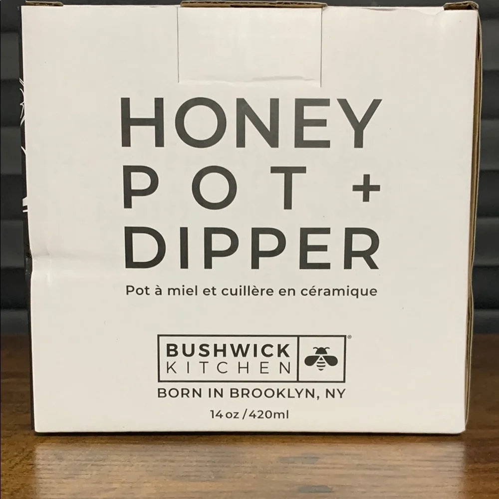 Honey Pot and Dipper - White - Picture 2 of 4